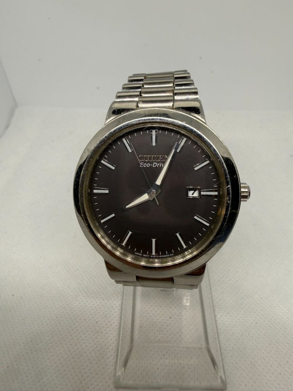 Citizen Eco-Drive Axiom Black Dial Stainless Steel Bracelet Men’s Quartz Watch